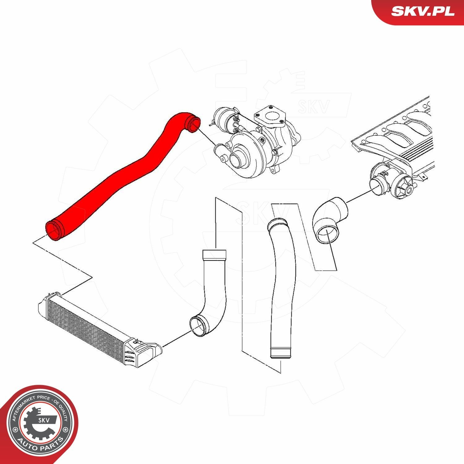 Шланг/патрубок интеркуллера 43SKV480 SKV