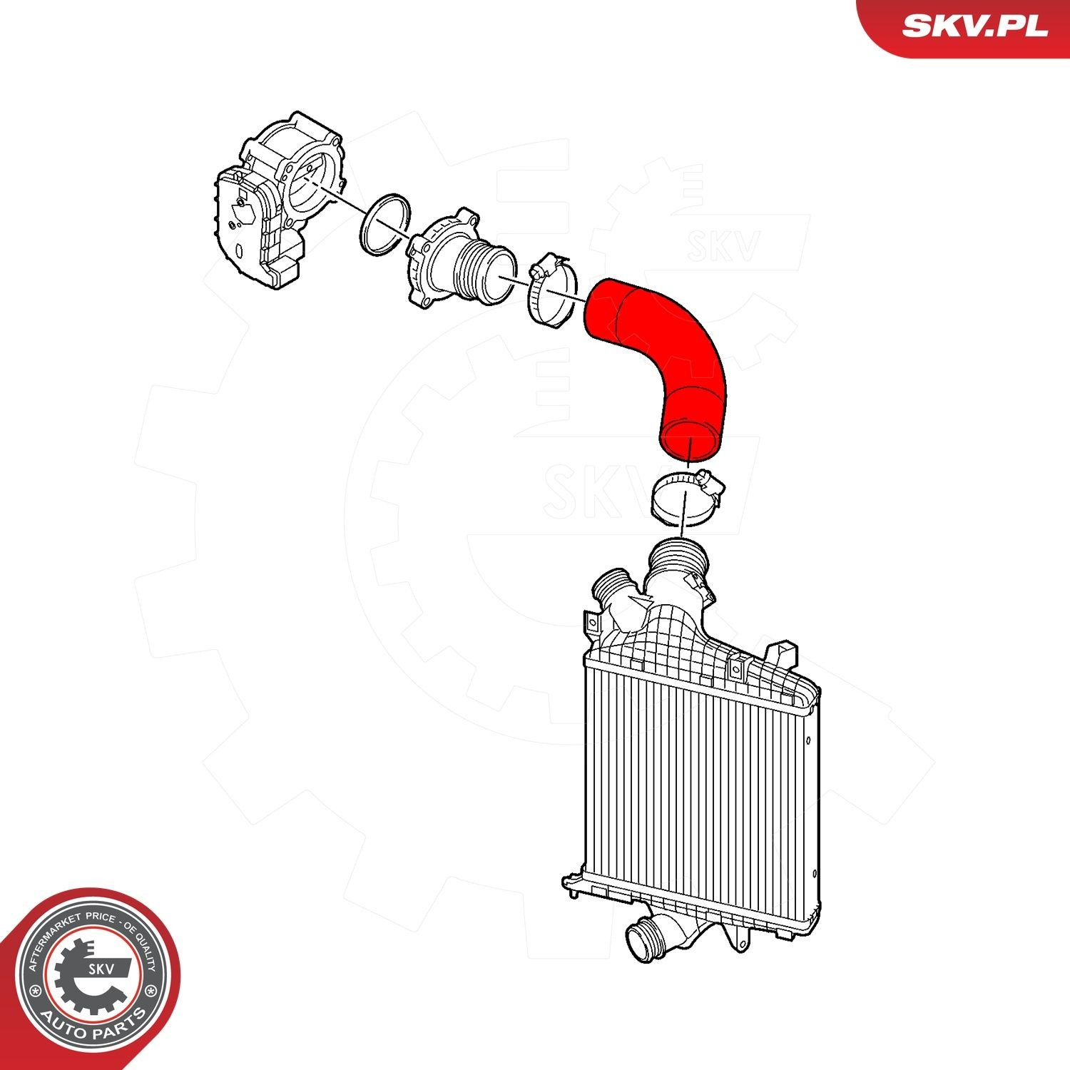 Шланг/патрубок интеркуллера 43SKV490 SKV