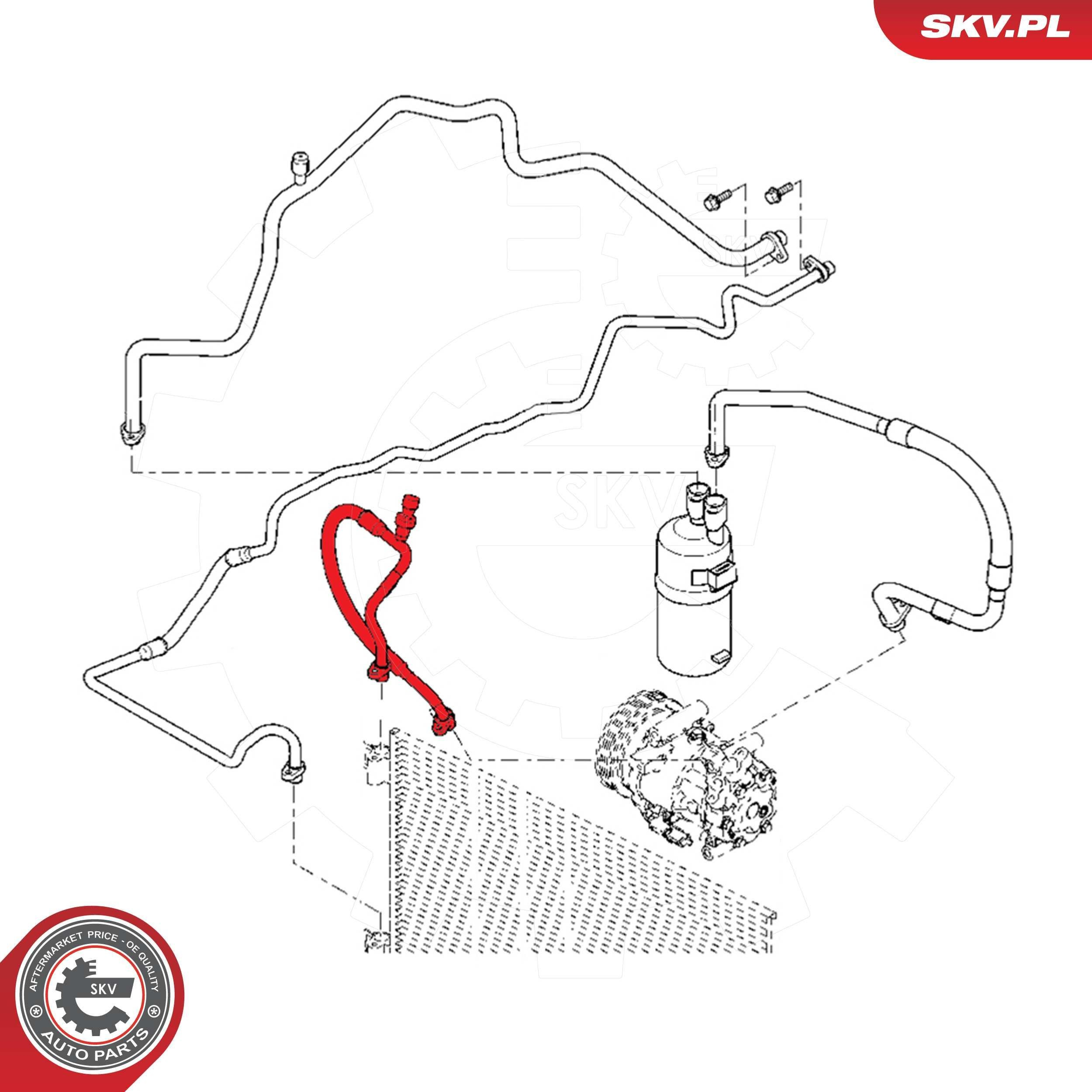 Шланг кондиціонера, від компресора до радіатора SKV 43SKV525 ціна, від 37.77 USD