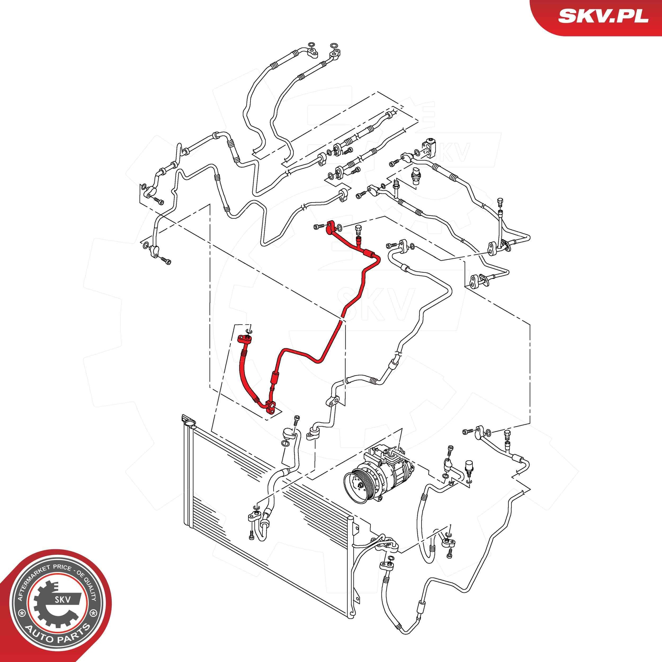 Шланг кондиціонера, від радіатора до випарника SKV 43SKV582 ціна, від 37.70 USD