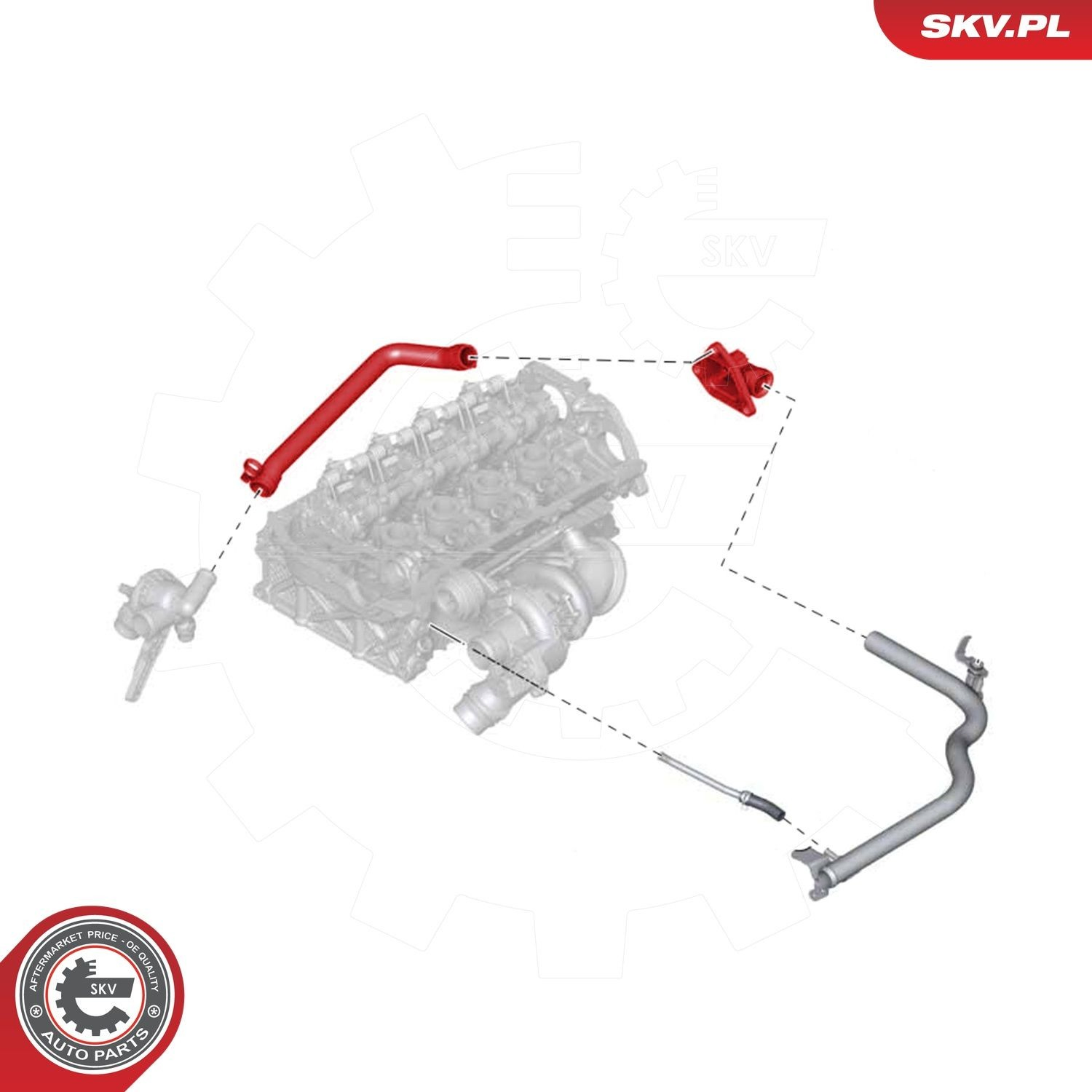 Патрубок термостата 43SKV740 SKV