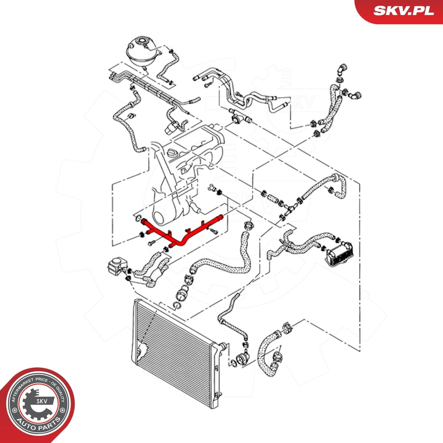 Купити 43SKV756 SKV Трубопроводи і шланги системи охолодження