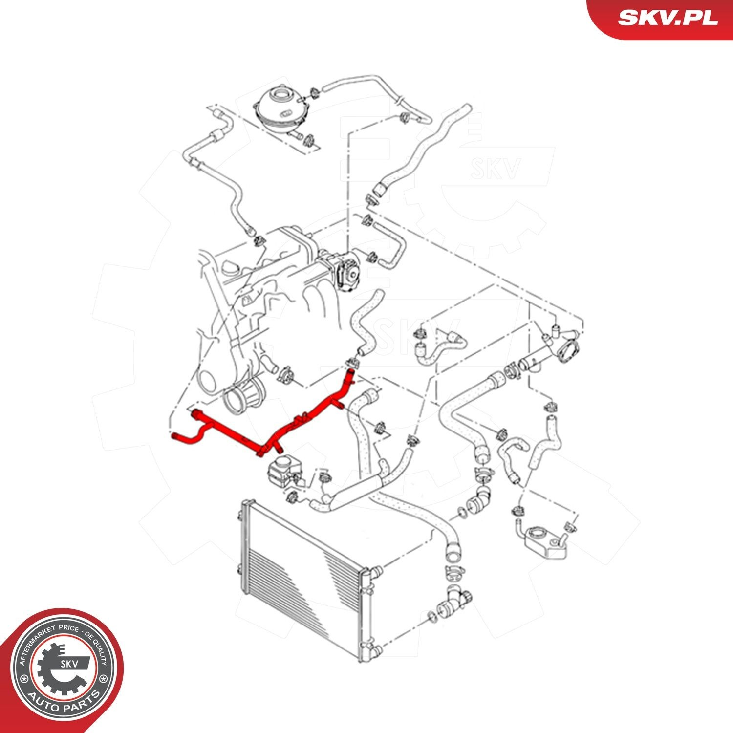 Патрубок системи охолодження SKV 43SKV758