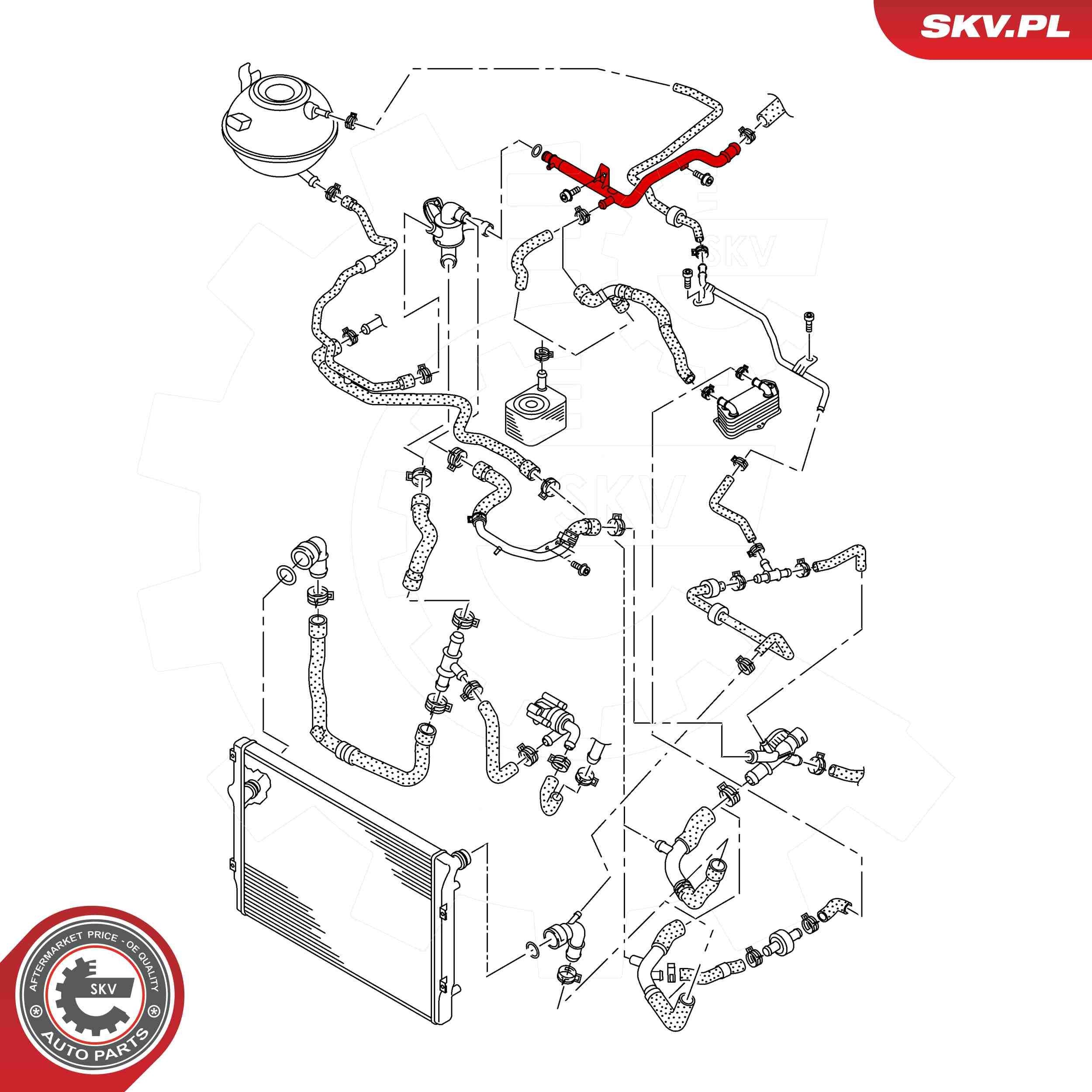Шланг/патрубок системи охолодження SKV 43SKV762 ціна, від 12.67 USD
