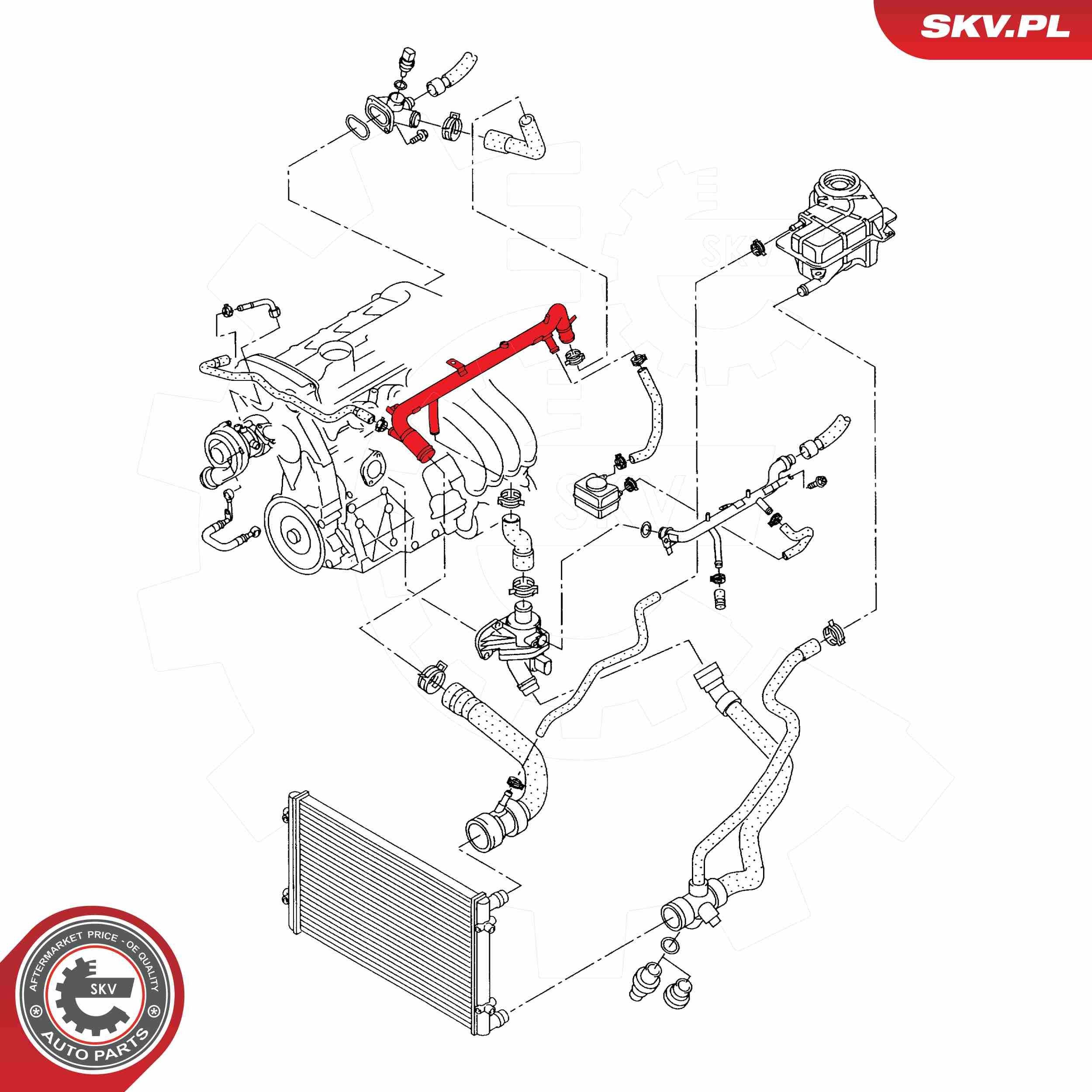 Патрубок системи охолодження SKV 43SKV773
