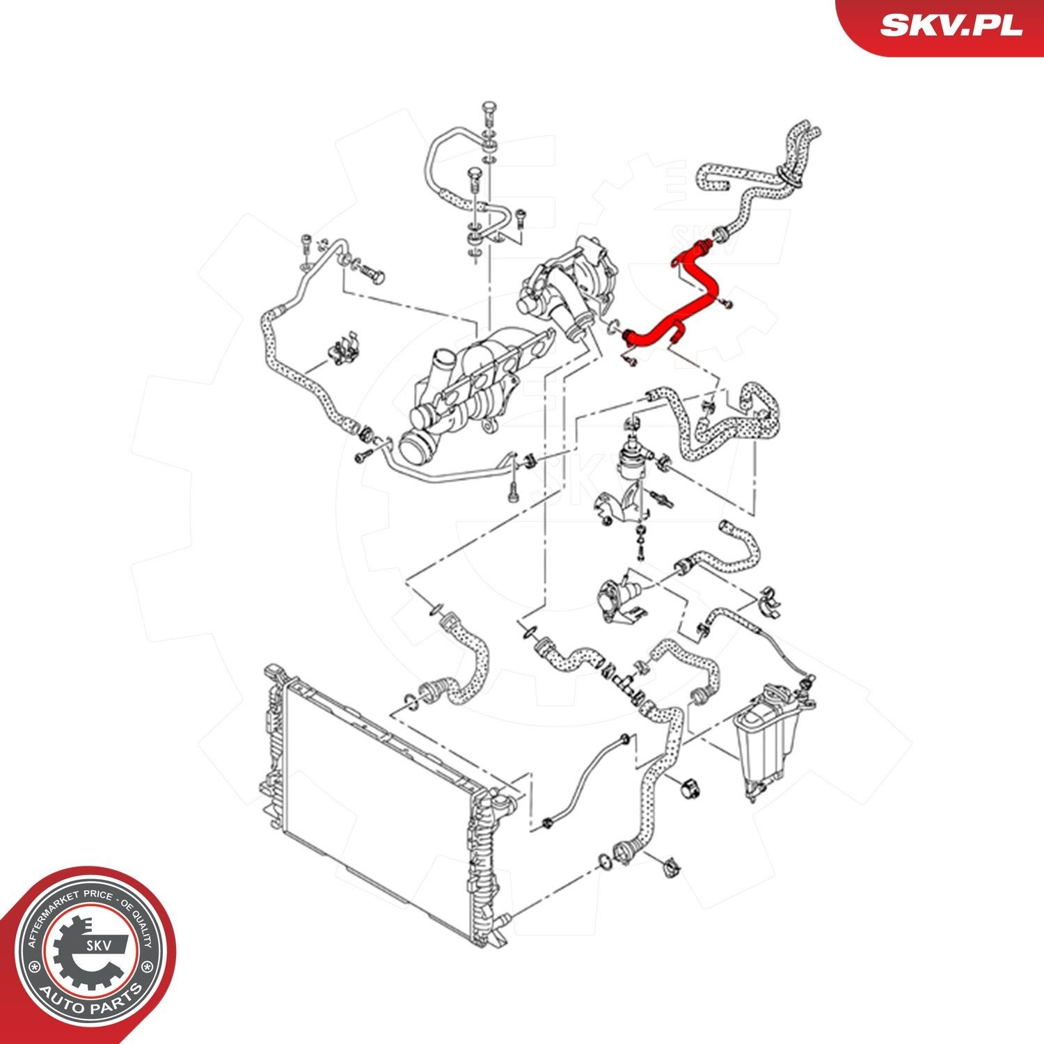 Шланг (патрубок) термостата SKV 43SKV777 ціна, від 6.03 USD