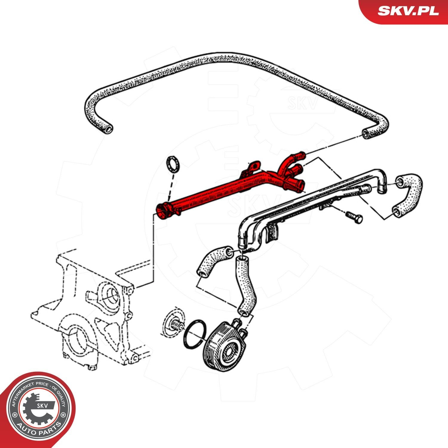 Шланг/патрубок системи охолодження SKV 43SKV791 ціна, від 16.72 USD