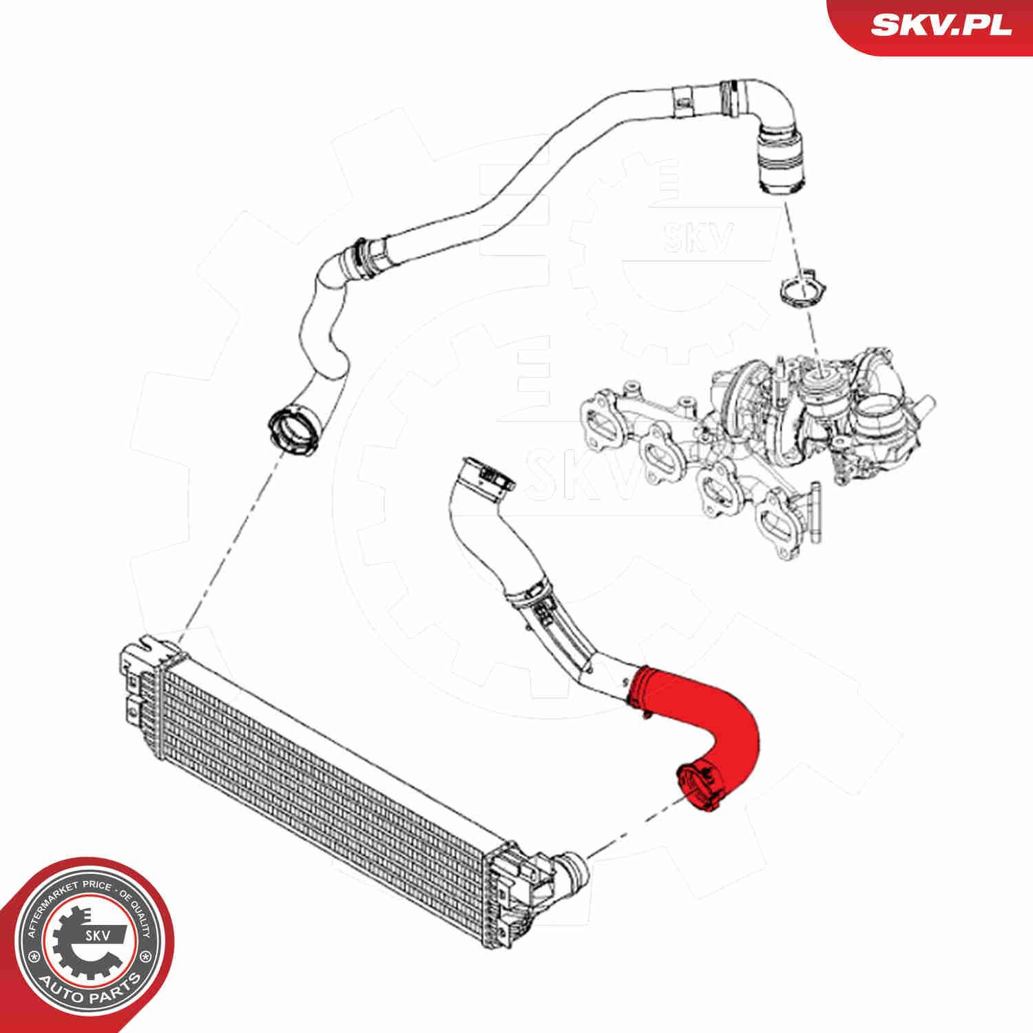 Шланг/патрубок интеркуллера SKV 54SKV011 ціна, від 58.84 USD