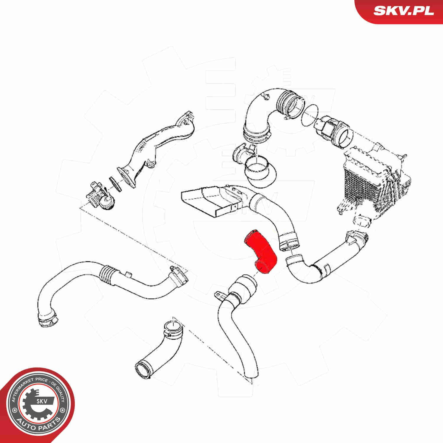 Шланг/патрубок интеркуллера SKV 54SKV034 ціна, від 28.32 USD