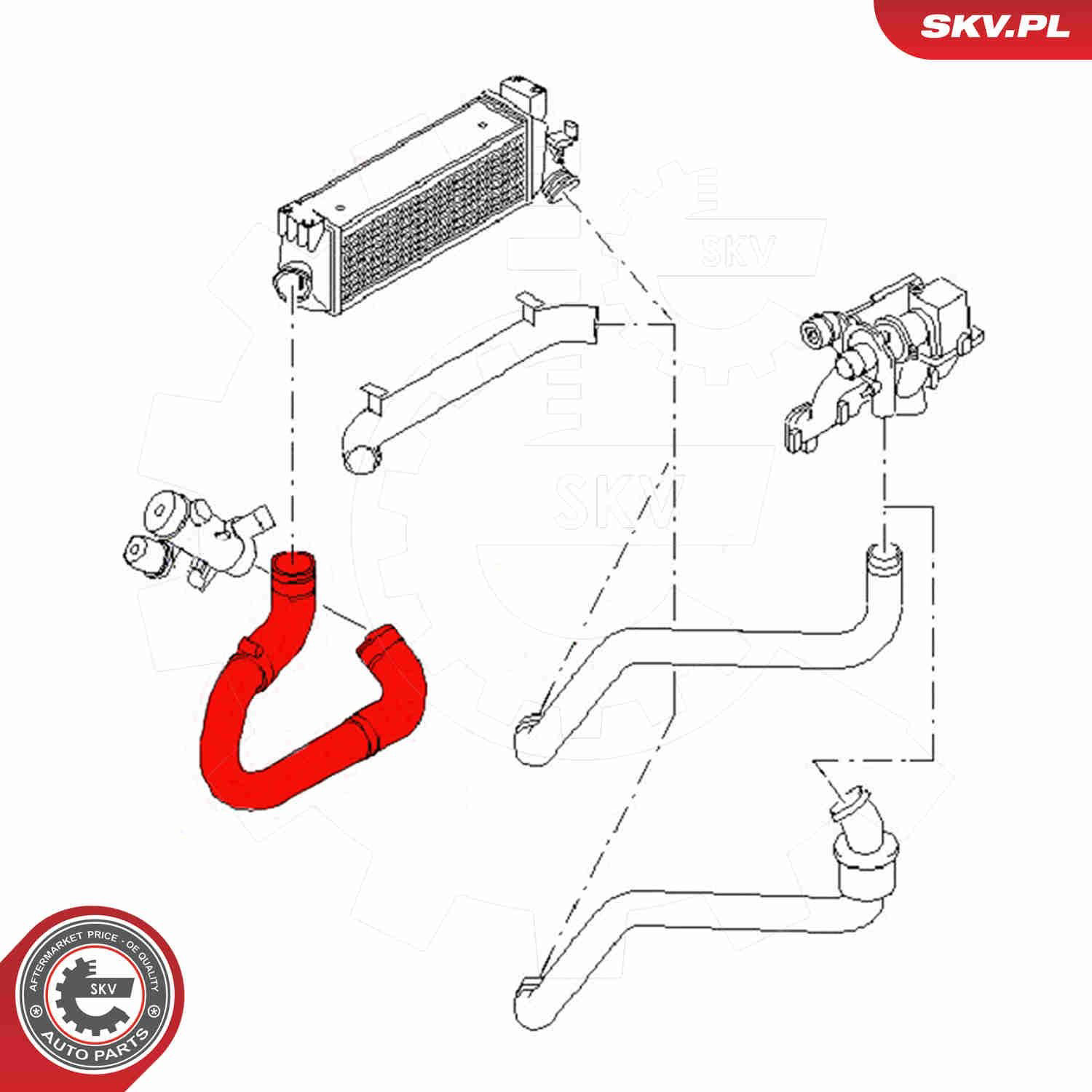 Шланг/патрубок интеркуллера SKV 54SKV061 ціна, від 22.78 USD