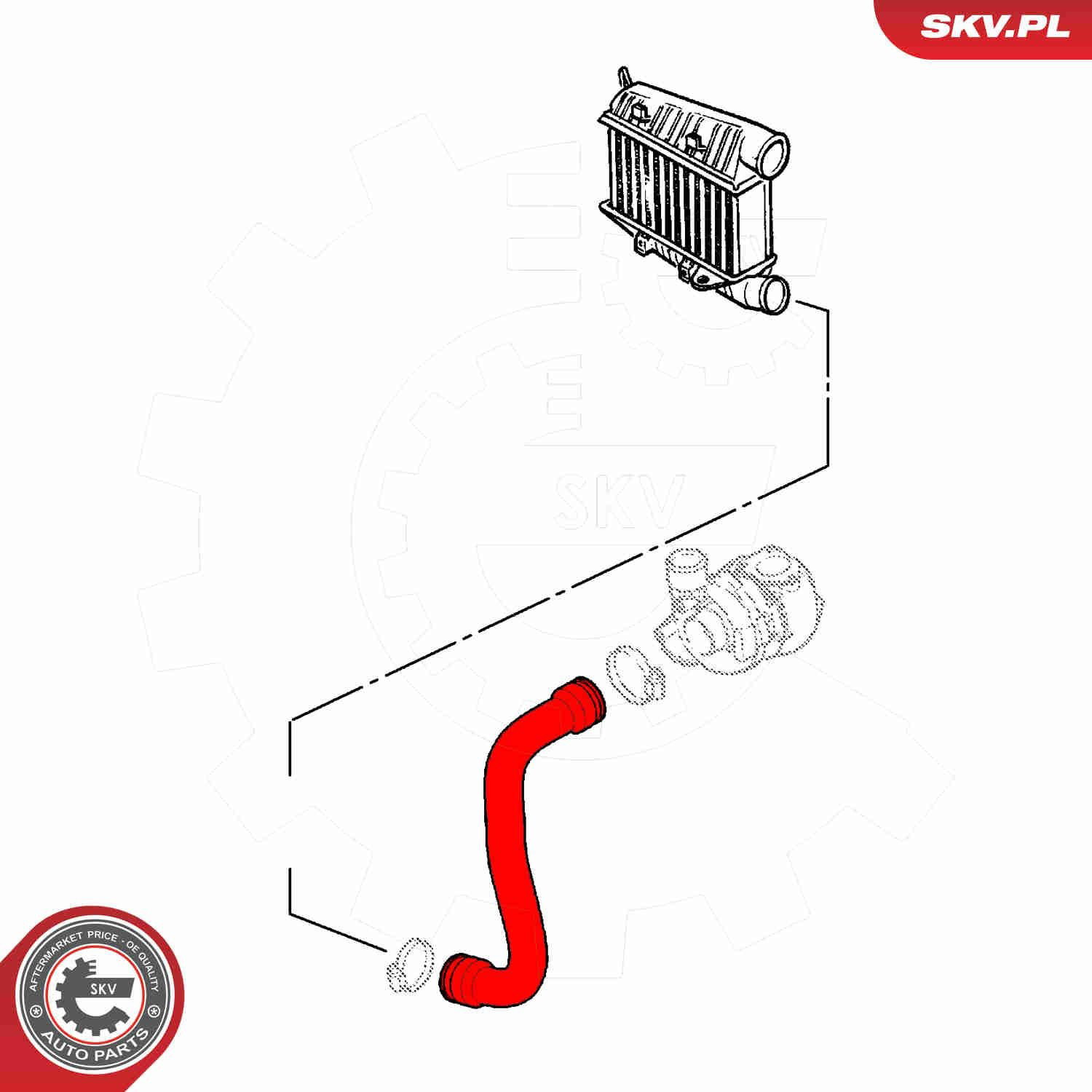 Шланг/патрубок интеркуллера SKV 54SKV071 ціна, від 36.26 USD