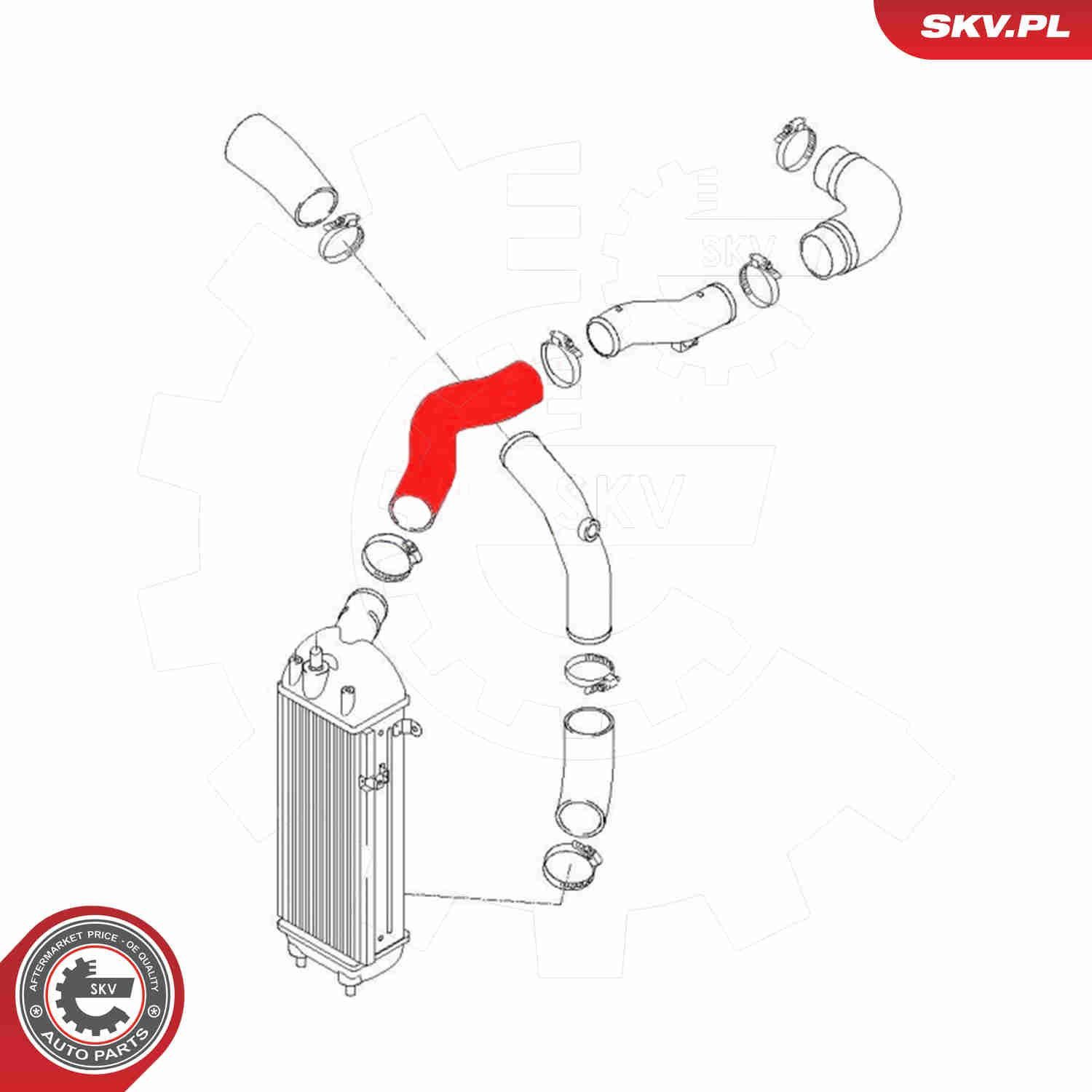 Шланг/патрубок интеркуллера SKV 54SKV090 ціна, від 26.60 USD