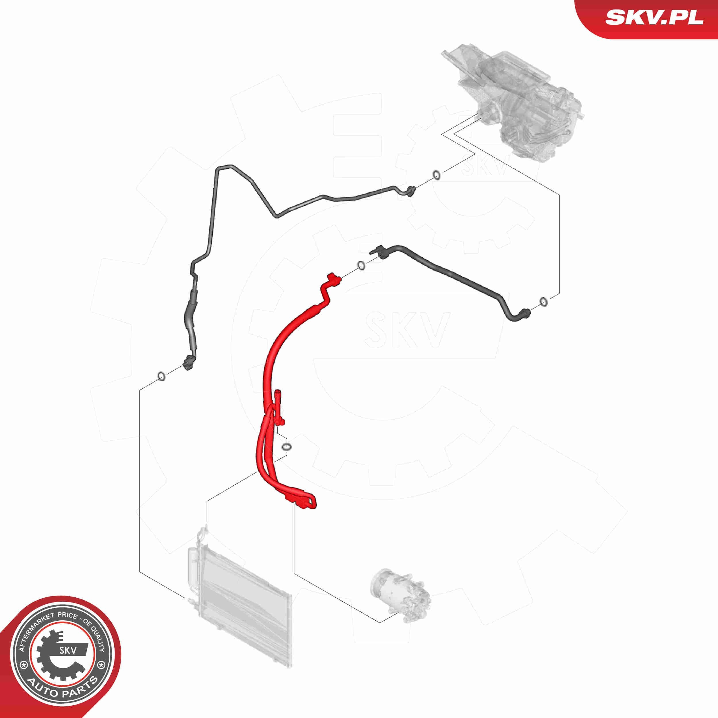 Трубка кондиціонера від компресора до радіатора SKV 54SKV625
