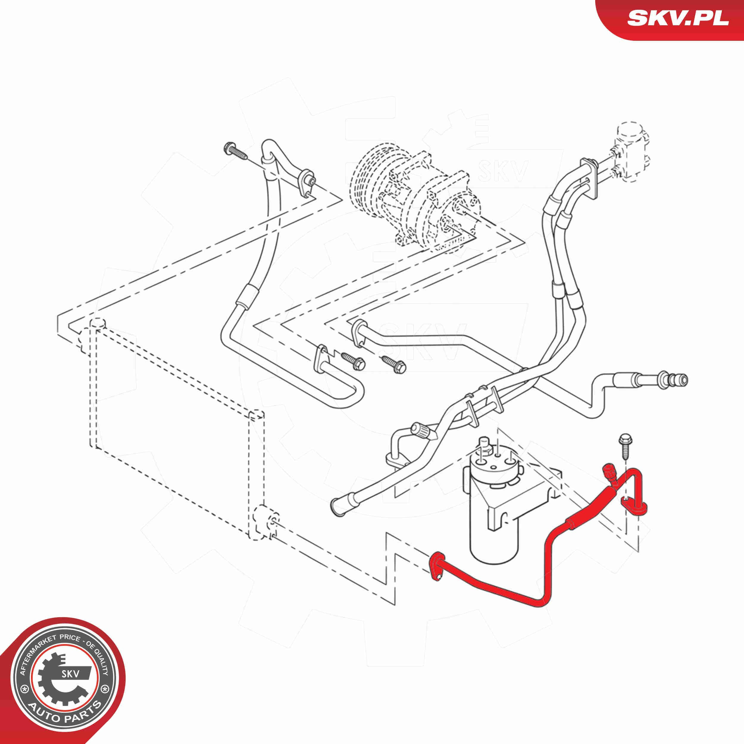 Шланг кондиціонера, від радіатора до осушувачу SKV 54SKV692