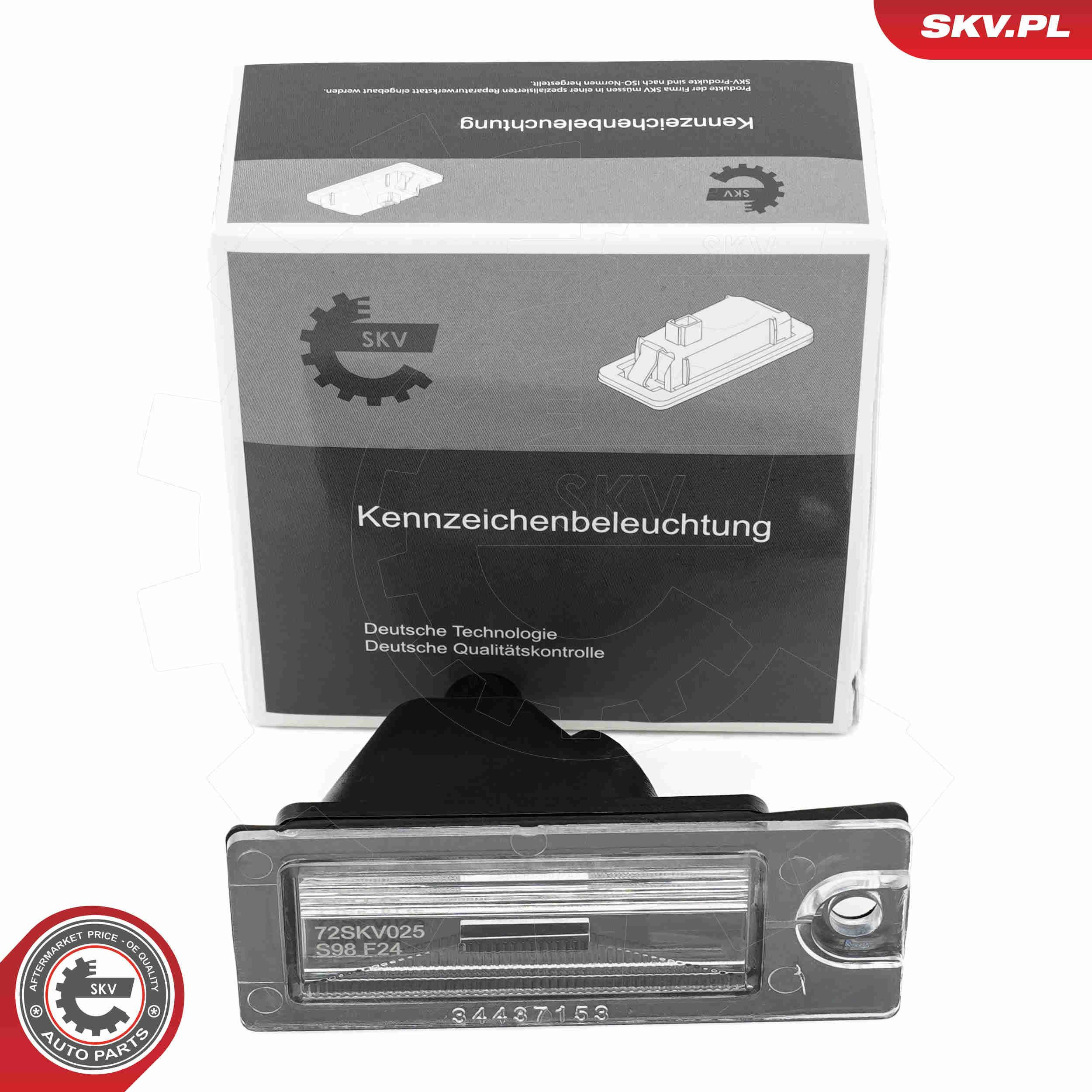 Купити 72SKV025 SKV Ліхтар підсвічування заднього номерного знака