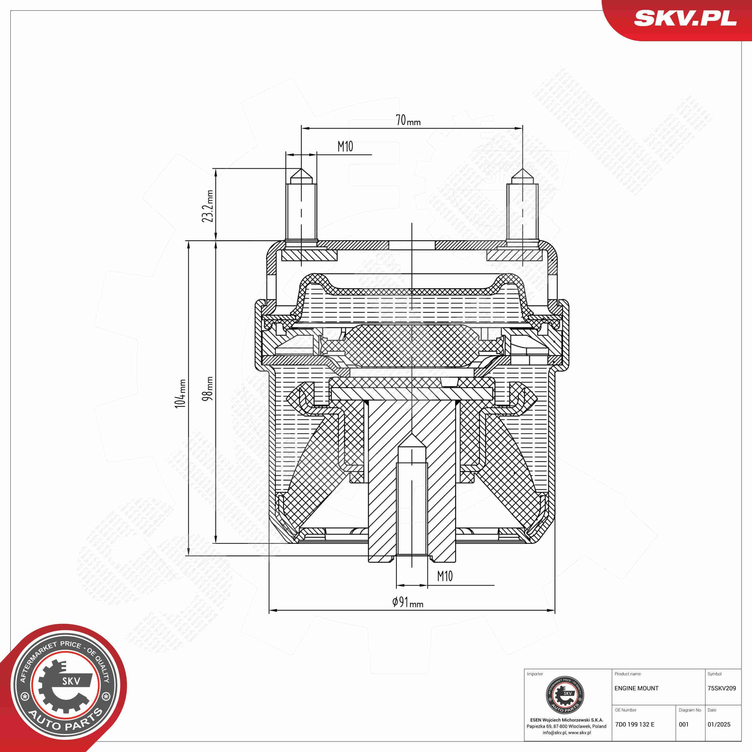 Права подушка мотора на Chevrolet Spark (Matiz)  M200, M250