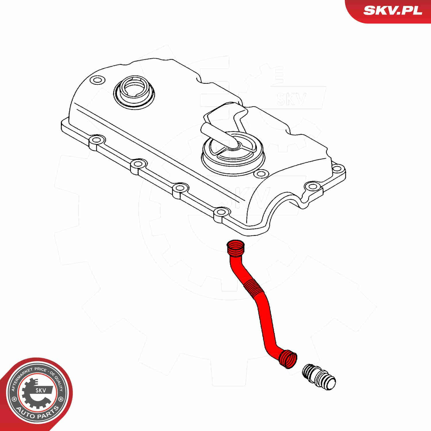Трубка картера повітряна SKV 96SKV080 ціна, від 33.87 USD