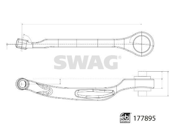 Купити 33104357 Swag Лівий важіль передній нижній підвіски