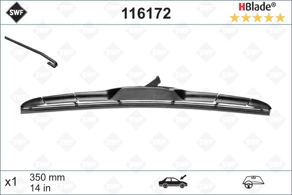 Щітка склоочисника заднього скла SWF 116172 ціна, від 6.85 USD