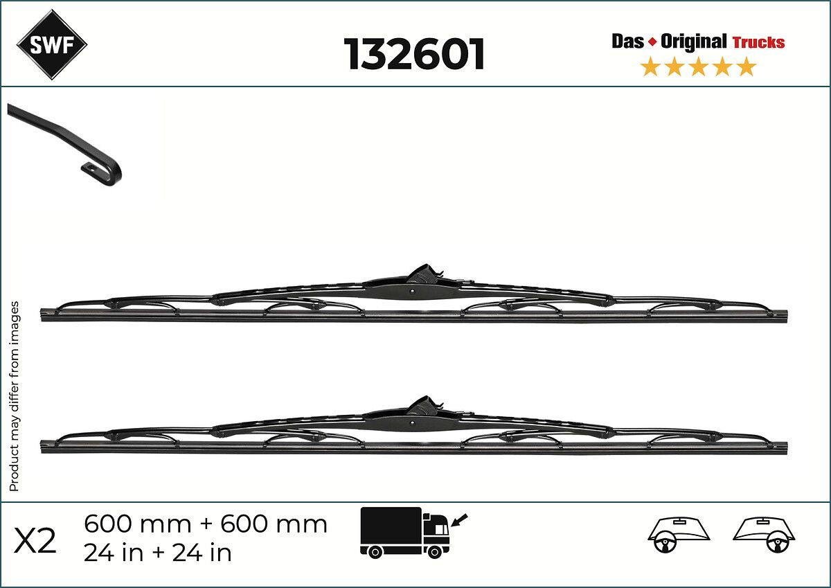 Щітка склоочисника лобового скла, водійська SWF 132601