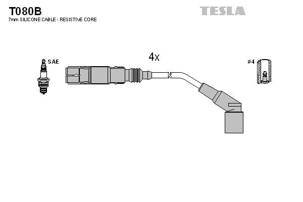 Дроти запалювання Tesla T080B ціна, від 27.08 USD