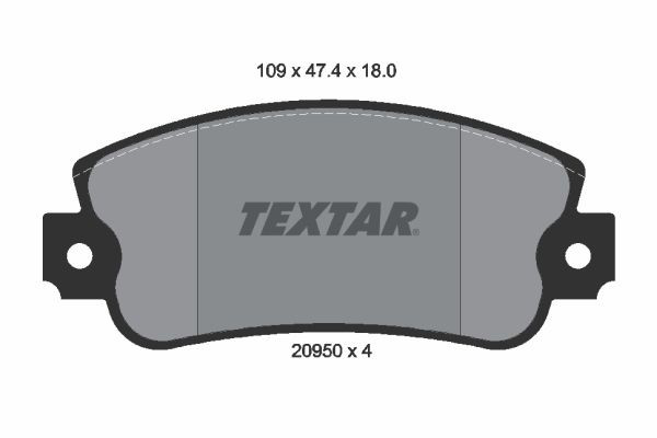 2095005 Textar Передні гальмівні колодки