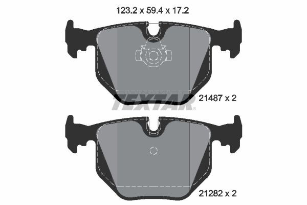 2148701 Textar Колодки гальмівні задні, дискові