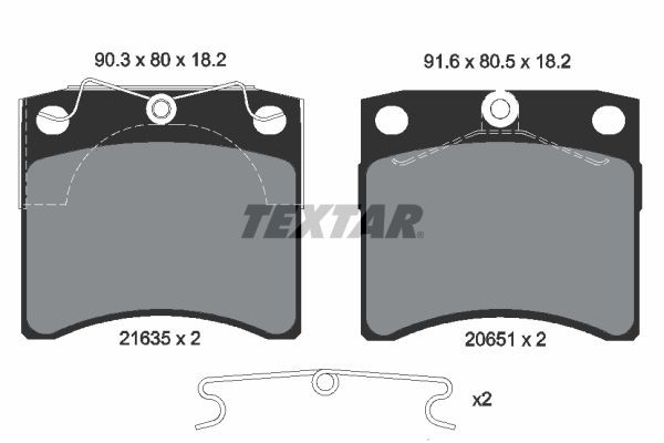 2163501 Textar Передні гальмівні колодки