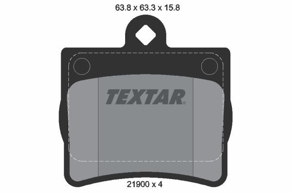 2190003 Textar Колодки гальмівні задні, дискові