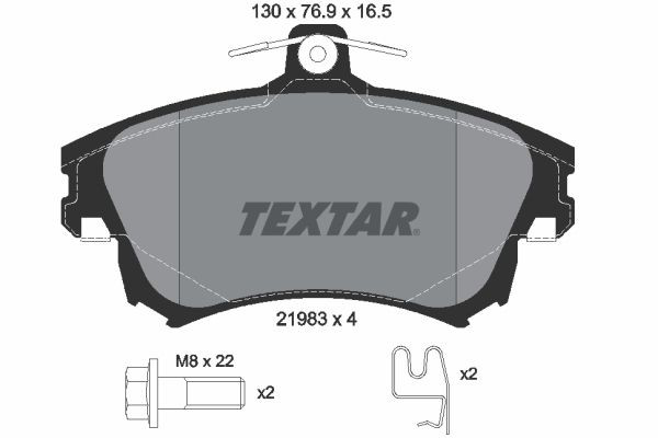 2198304 Textar Передні гальмівні колодки