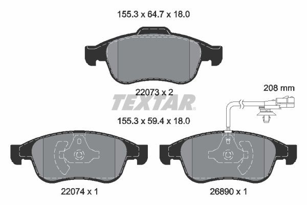 Купити A4204204700 Mercedes Колодки гальмівні передні, дискові