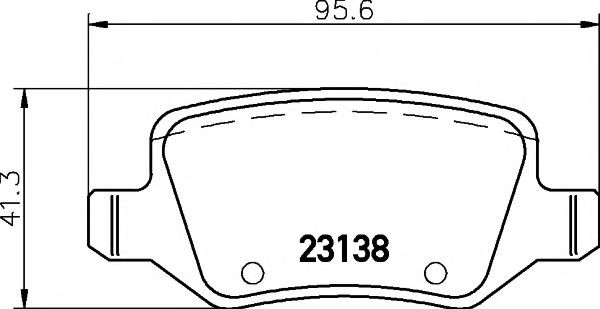 2313805 Textar Колодки гальмівні задні, дискові