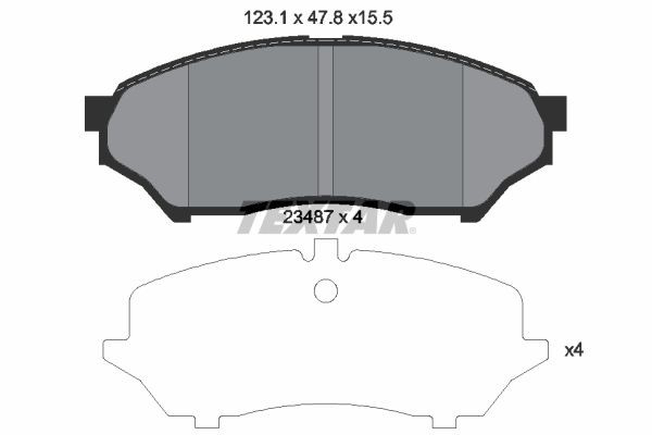 2348701 Textar Передні гальмівні колодки