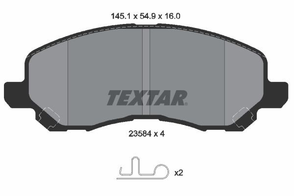 2358403 Textar Передні гальмівні колодки
