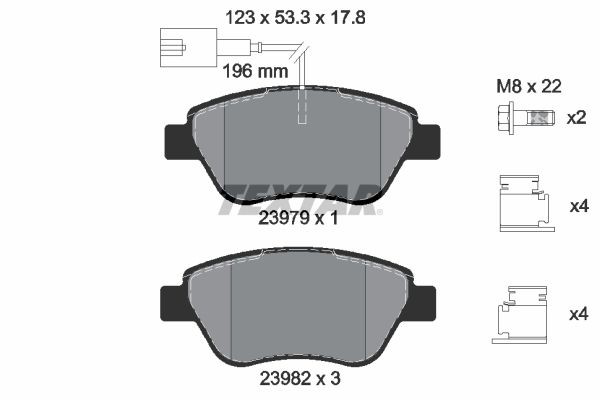 2397903 Textar Передні гальмівні колодки