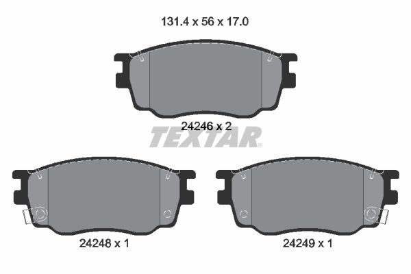 2424601 Textar Передні гальмівні колодки