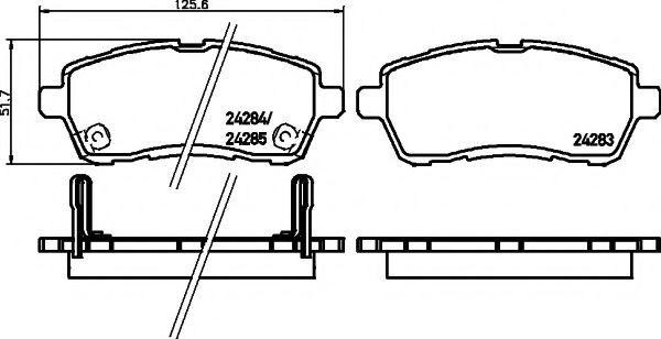 Гальмівні колодки Textar 2428303 ціна, від 21.82 USD
