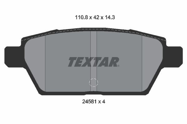 2458102 Textar Колодки гальмівні задні, дискові