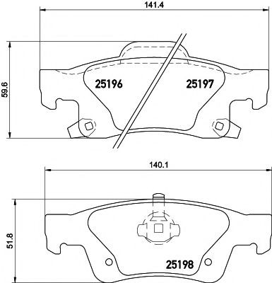 Задні дискові колодки Textar 2519601