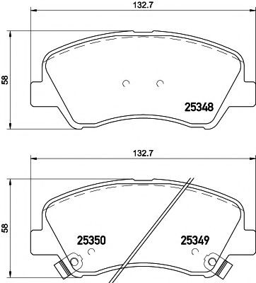 2534801 Textar Передні гальмівні колодки