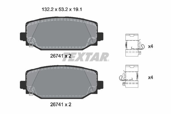 Купити 68541333AB Chrysler Задні колодки