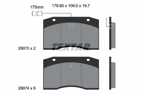 Гальмівні колодки Textar 2907503 ціна, від 96.54 USD
