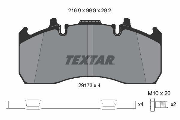 Гальмівні колодки Textar 2917301 ціна, від 88.36 USD