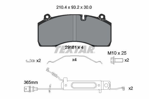Гальмівні колодки Textar 2918101 ціна, від 163.85 USD