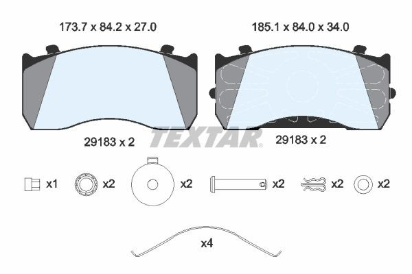 Гальмівні колодки Textar 2918301 ціна, від 51.66 USD