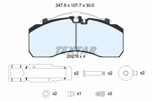 Купити 2927802 Textar Задні колодки