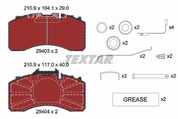  Textar 2940301 ціна, від 195.18 USD
