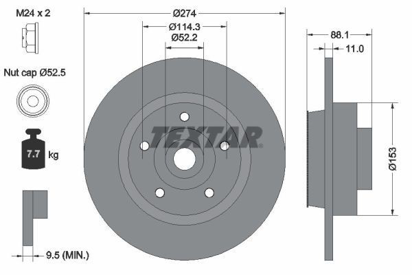 92232603 Textar Дискові гальма