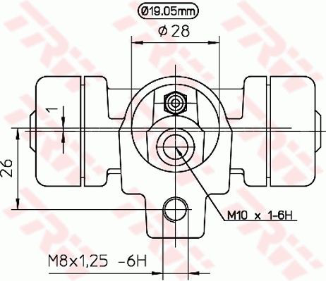 Циліндр гальмівний колісний/робочий, задній TRW BWD138 ціна, від 12.40 USD