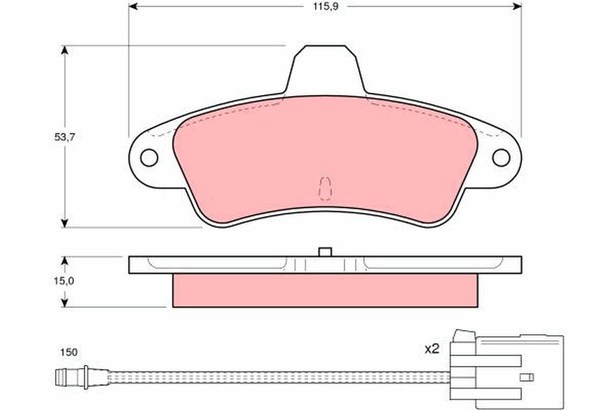 BP000853 Sfec Колодки гальмівні задні, дискові
